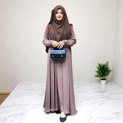 Waziha Gown Borka-Premium Cheri Fabric with Hijab